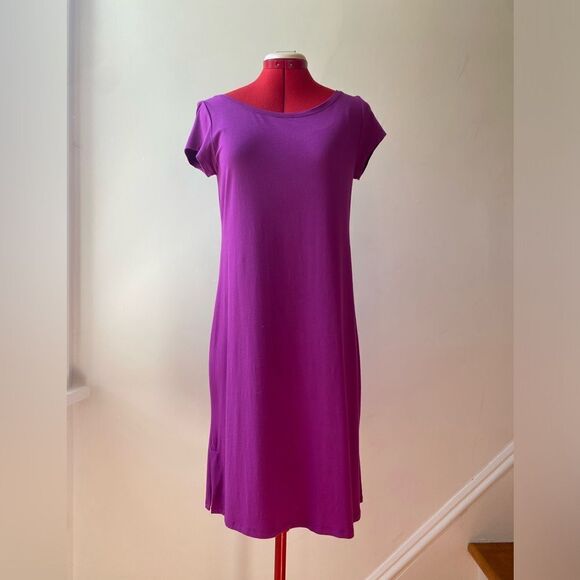 Elieen Fisher Magenta Shift Dress - Picture 6 of 11